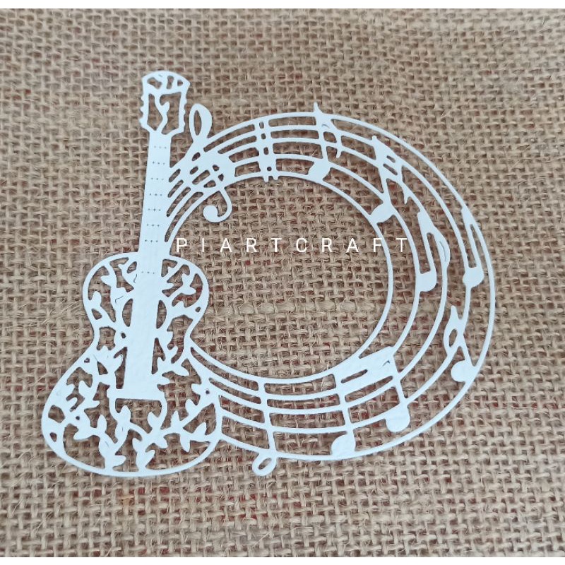 

Tag Music and gitar - dies cut ) / cut dies DIY Scrapbook / vintage journal / diary / hangtag / bujo