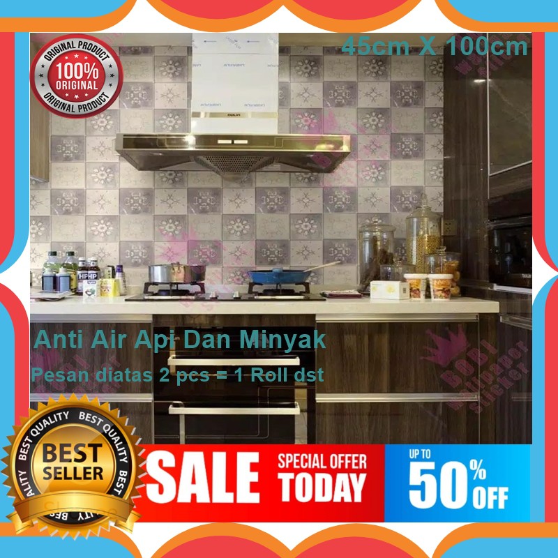 Anti Api Air dan Minyak Promo Murah Wallpaper Dapur Kitchen Kamar Mandi