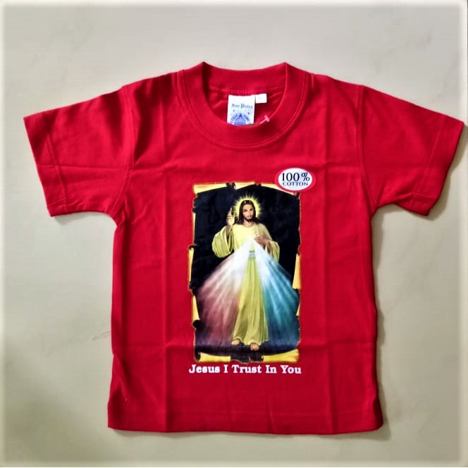 Kaos Pria dan Wanita Dewasa Katun Combed Dingin Sablon Rohani Kerahiman Yesus Katolik Kristen SP 14