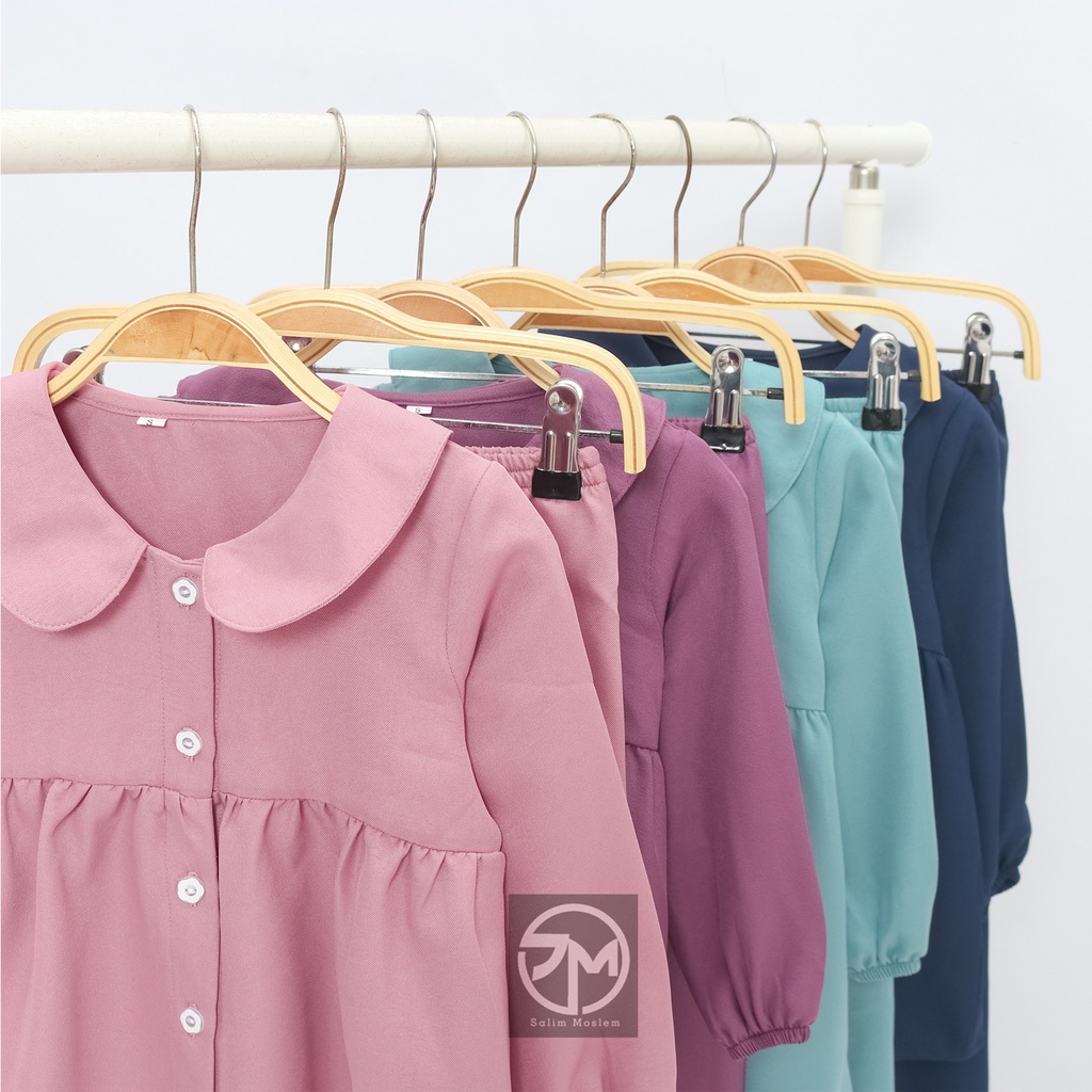 Salim Moslem - Oneset Anak | One Set Anak Perempuan | Setcel Anak Perempuan | Tunik anak perempuan kain shakila 1-12 th POLOS