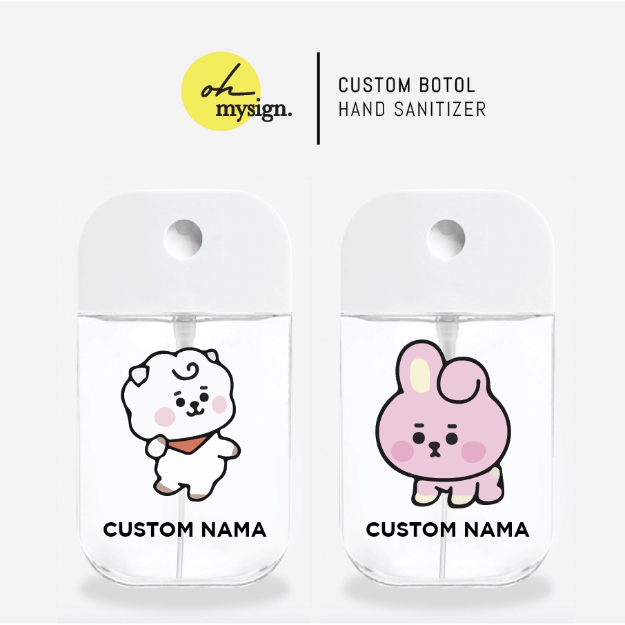 Custom Nama Pocket Hand Sanitizer Spray Botol Bottle 45 ML