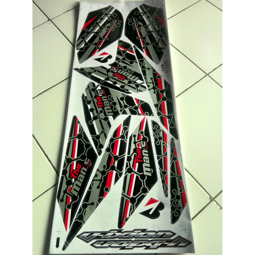 Aksesoris Striping Stiker Lis Variasi Motor Yamaha Nvl - New Vixion Lightning - Tahun 2013-2014 -