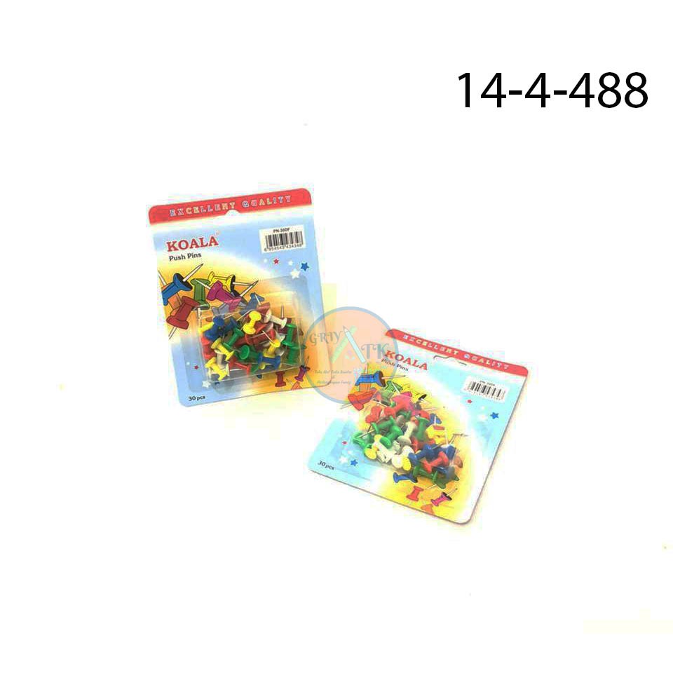 

Push Pin Paku Kertas Koala PN-30 Warna isi 30 pcs