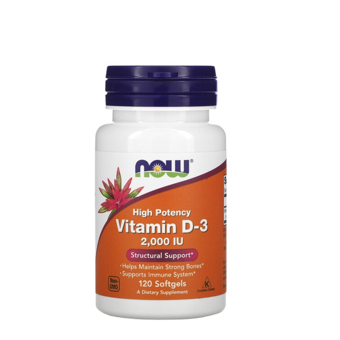 Now Foods Food Vitamin D-3 D3 / 2,000 Iu 2000Iu 2000 Iu / 120 240 - 2K-120 Exp 2024