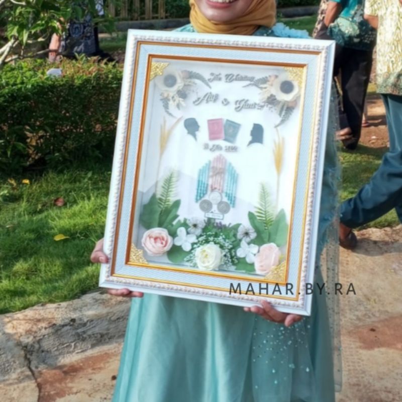 PO MAHAR PERNIKAHAN 30X40cm | Jasa mahar Lampung | ARTIFICIAL | RUSTIC | MAHAR BINGKAI |