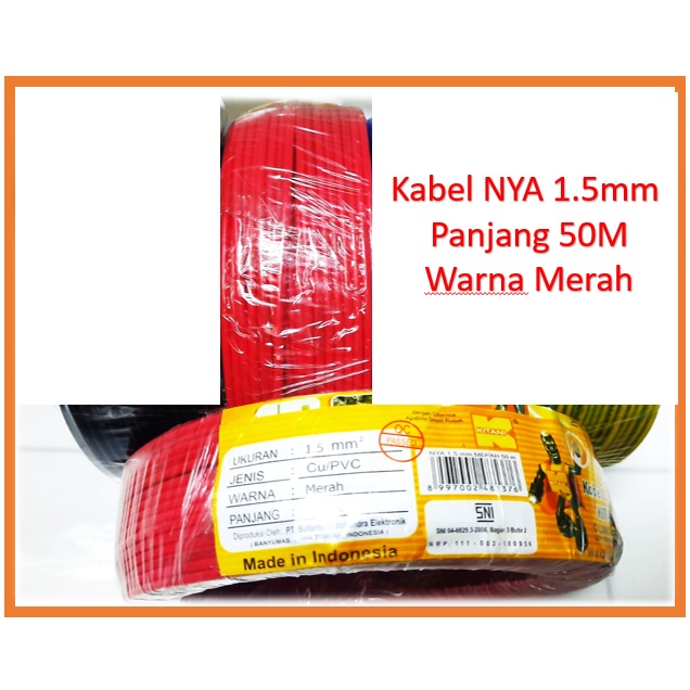 Kabel NYA 1.5mm 50Meter KITANI Listrik Kabel 1.5 Kitani 1.5