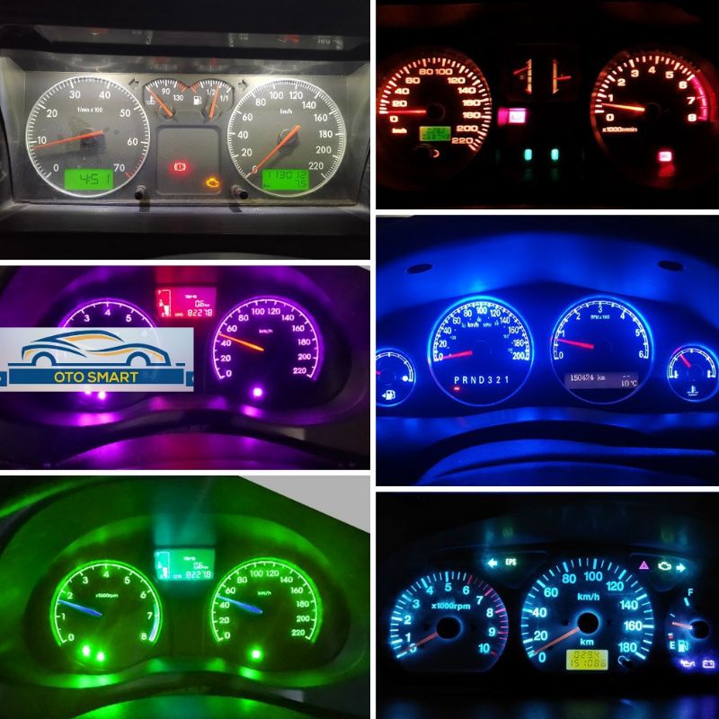 Lampu LED Speedometer Mobil T5 3030 Chips 3 SMD