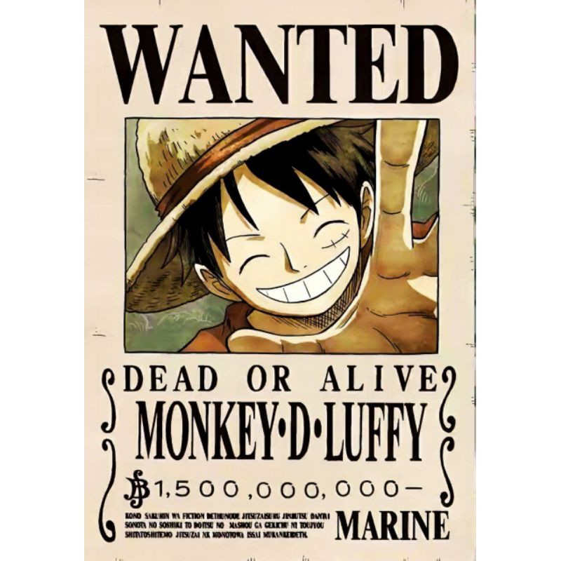 Poster Wanted One Piece Shopee Indonesia