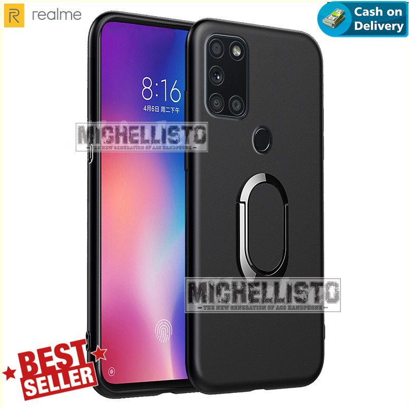 Case Realme 7i C17 PRO RING Magnetic Slim Matte Softcase Casing