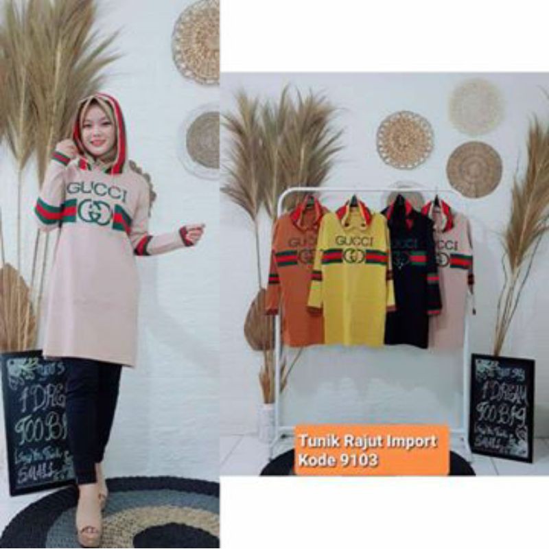 tunik Rajut Gucci