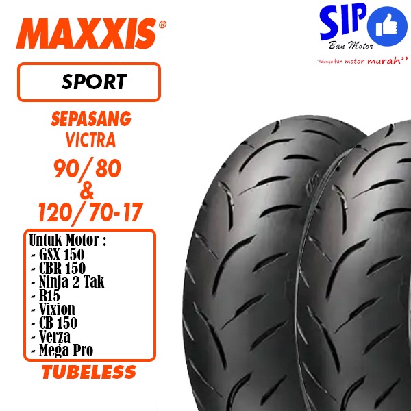Paket ban motor sport Maxxis Victra 90 80 &amp; 120 70 17 S98ST