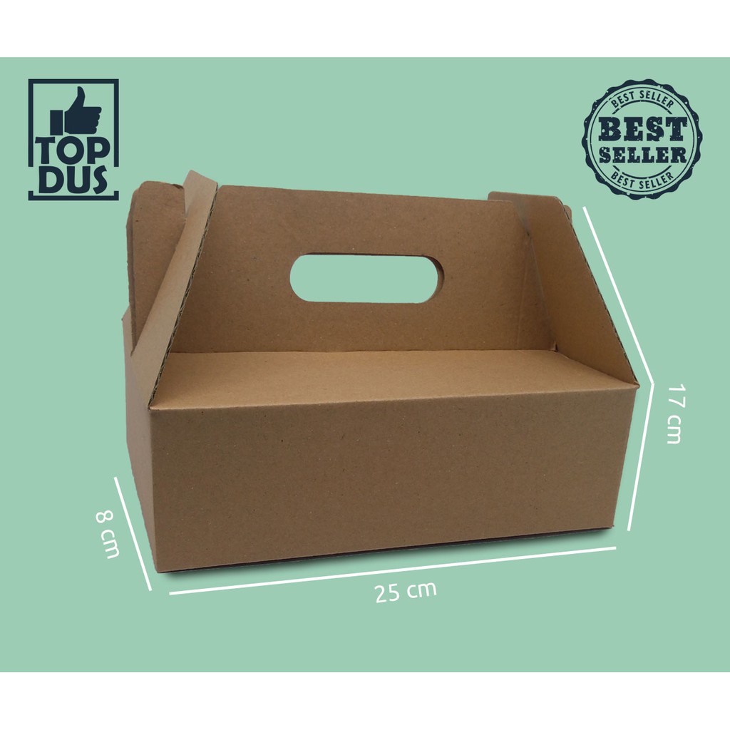 

Dus 25x17x8 Die Cut Model Tenteng Gable Box ( Cocok untuk packing kado, kotak makan, dus makanan )