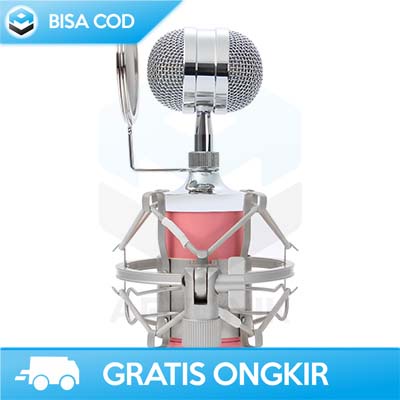 CONDENSER MICROPHONE TAFFSTUDIO BM 8000 DENGAN SHOCK PROOF MOUNT ORI