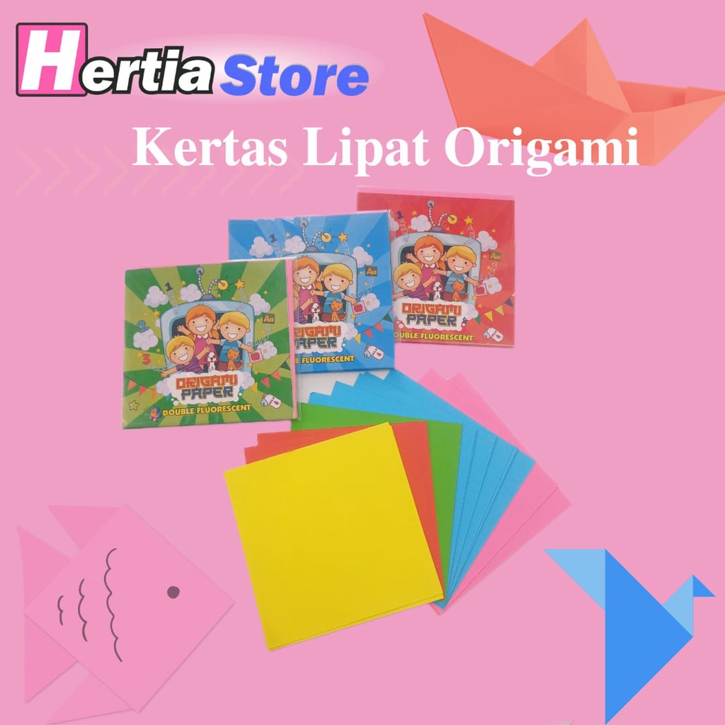 

[hertiastore] KERTAS LIPAT ORIGAMI 12x 12 cm DAVIS BOLAK-BALIK KERTAS ORIGAMI KREATIVITAS ANAK