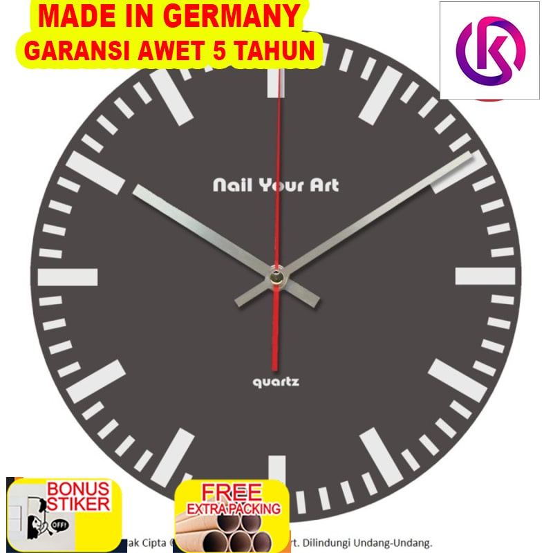 

Terlaris Jam Dinding Unik Artistik - SimplyGrey Wall Clock