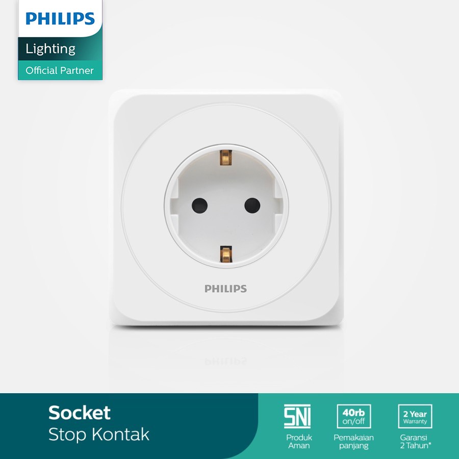 STOPKONTAK PHILIPS SIMPLY STOP KONTAK SNI ORIGINAL COLOKAN SOKET POWER OUTLET 220V IB GARANSI SNI