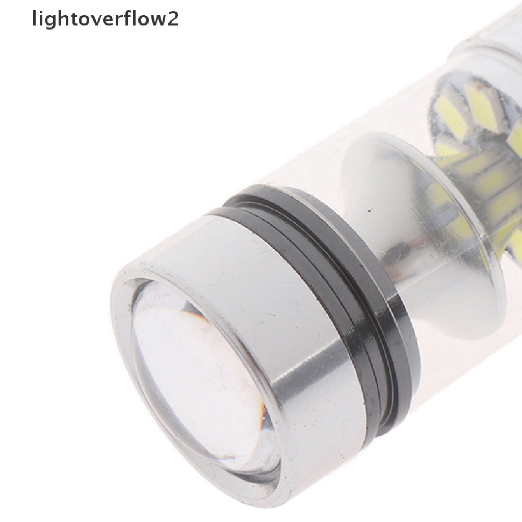 (lightoverflow2) 2pcs Lampu Depan Mobil LED H1 100W high power 6000K 1000LM Warna Putih