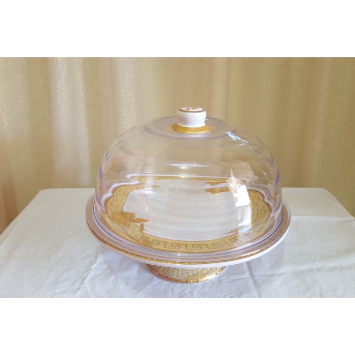 Vicenza Piring Kue/ Bolu Bulat Kaki Motif Lily - S77