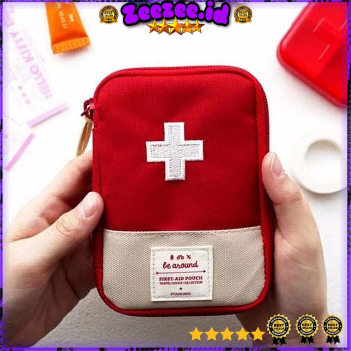 Tas P3K First Aid Kit Bag Tempat Obat Peralatan Organized P3K Mini