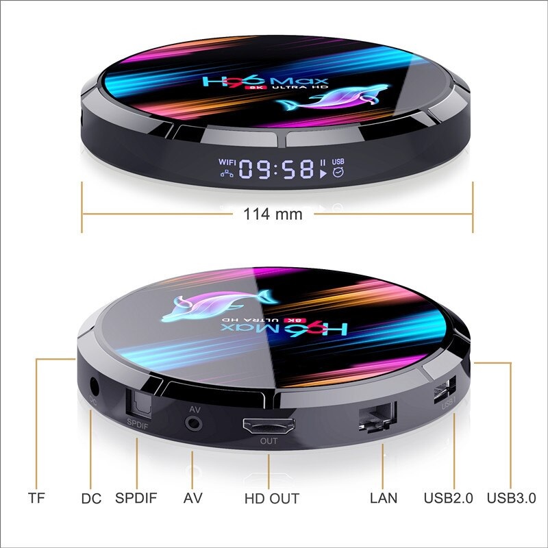 H96 MAX X3 - Android OS Smart TV Box 8K UHD - RAM 4GB ROM 128GB