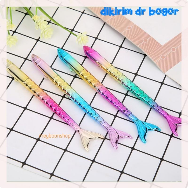 

Pulpen Gel Mermaid Duyung/Pulpen Ikan Gradasi/