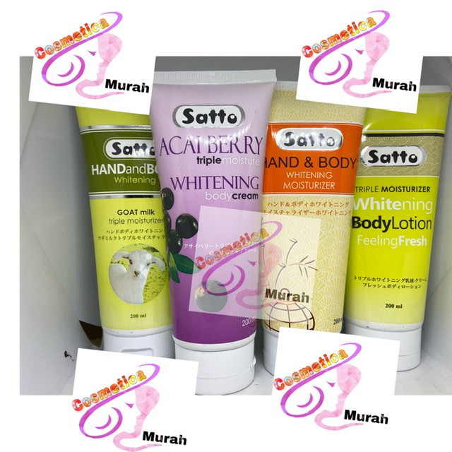 [ satto ] [ besar ] handbody triple whitening / satto lotion whitening