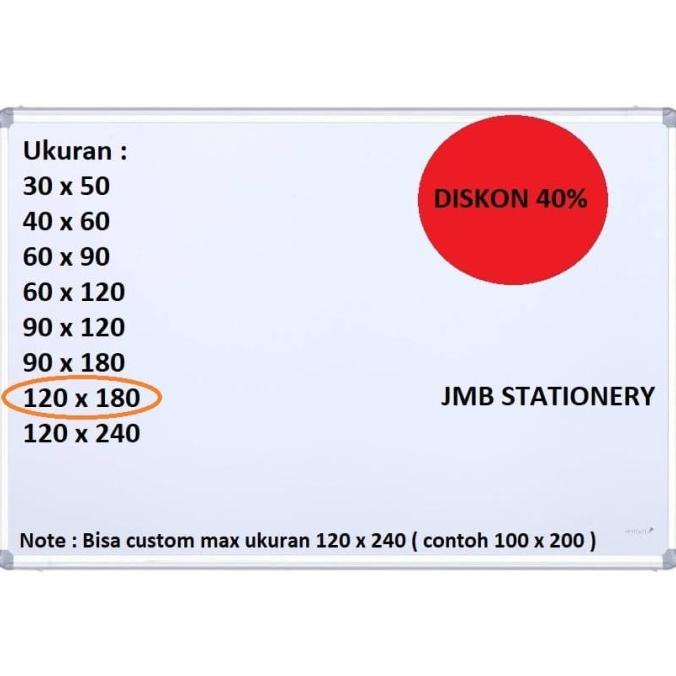 

Buruan serbu] Whiteboard / Papan Tulis MAXI 120 x 180 (gantung/nonmagnet)