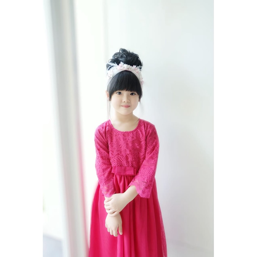 Dress Ellena With Tulle Anak Unik/Gaun Pesta/Dress Anak