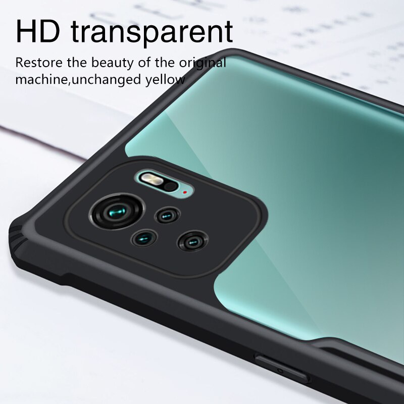 Case XIAOMI REDMI NOTE 10 Armor Fusion Transparent Casing Free Skin Carbon 3D