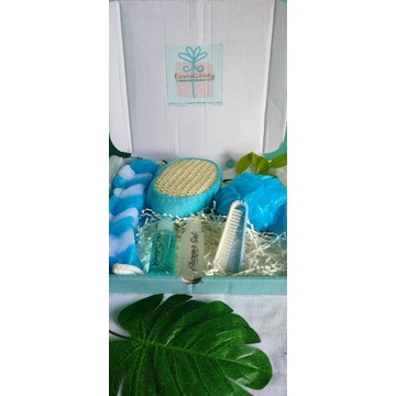 

Hampers Bath Sets Lucu / Hampers Estetik / Hampers tema Biru / Giftset Bathroom / Wedding Hampers
