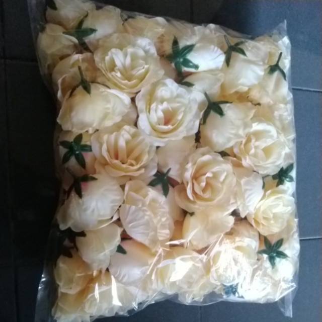 Kepala Bunga Mawar (MAK) ISI 100PCS/kepala bunga artificial/kepala mawar/kuntum mawar ISI 100PCS-1