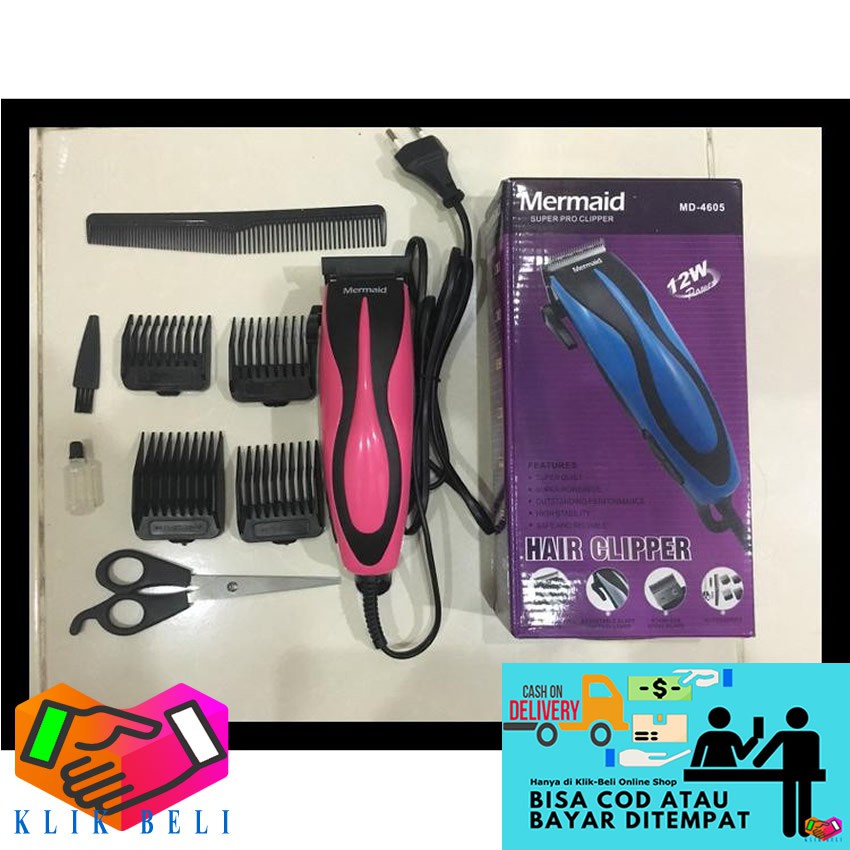 Alat Cukur Rambut Listrik / Alat Pencukur Rambut Mermaid / Hair Clipper Cukuran Rambut