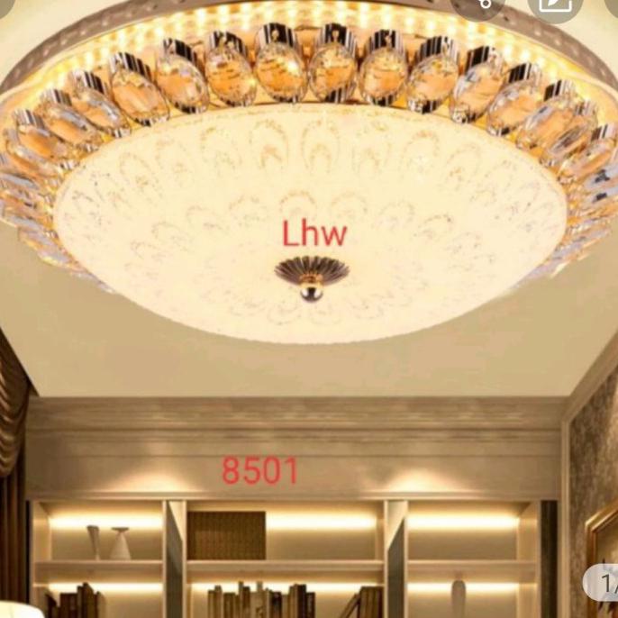 PROMO SPESIAL Lampu hias plafon / ceiling lamp 50cm kristal led 4 warna 8501 - 8501/50