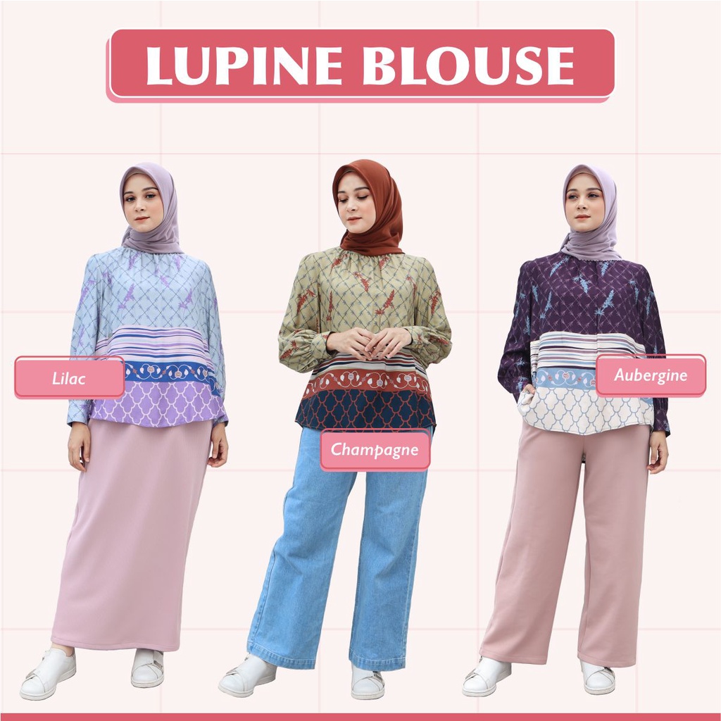 LUPINE BLOUSE signature rayon by Hagia Indonesia bahan rayon zara