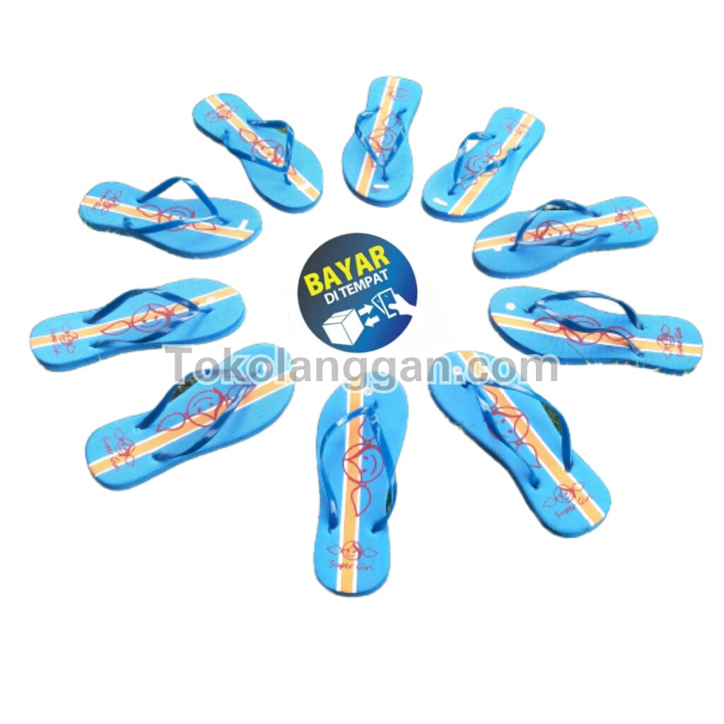 Sandal Wanita / Sandal Jepit Spon/ Sandal Super Girl  Harga grosir termurah