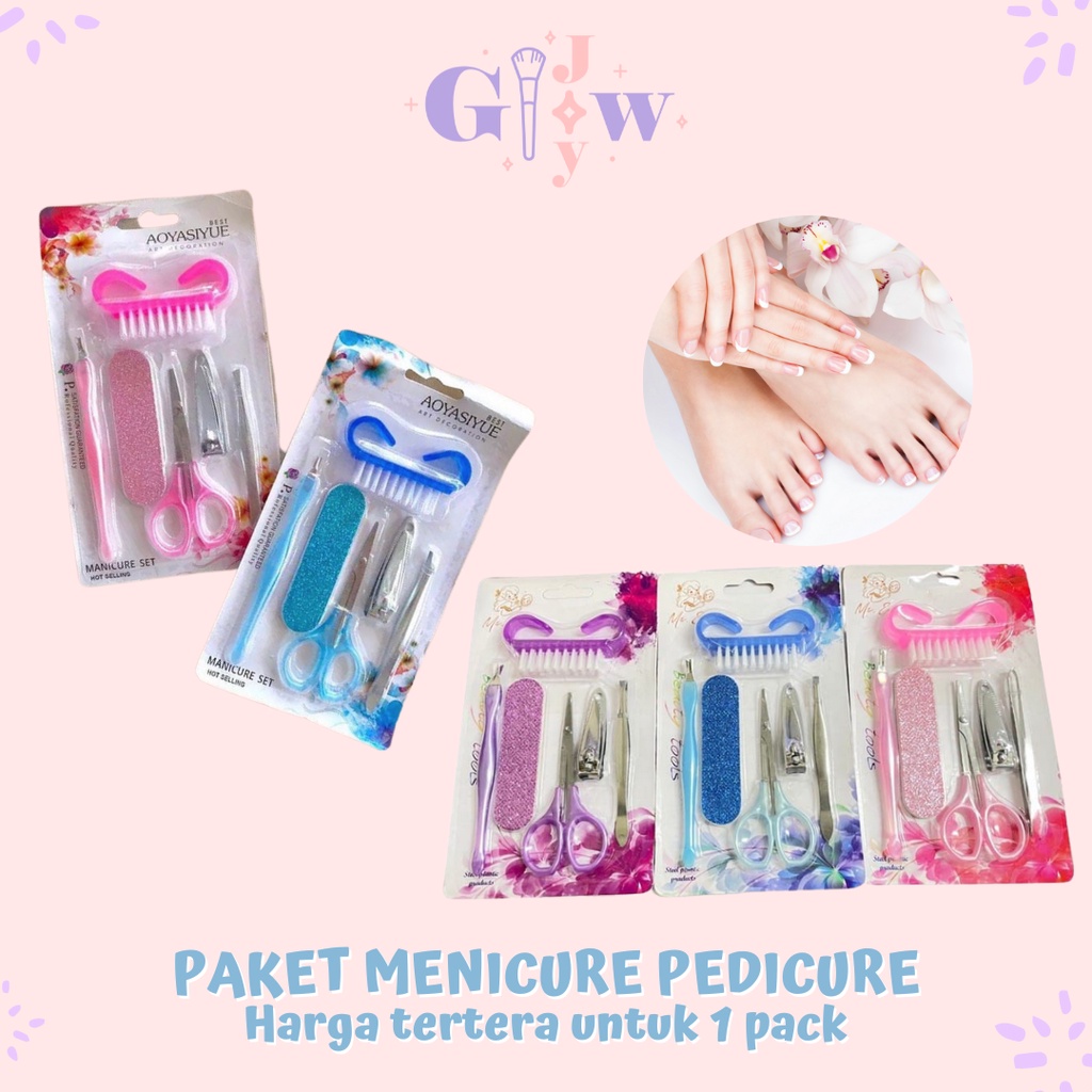 A382-A384 PAKET MENICURE PEDICURE jari kaki tangan kuku lentik perempuan laki laki cewek cowok salon kecantikan murah termurah viral meni pedi warna warni ungu pink biru purple merah muda blue