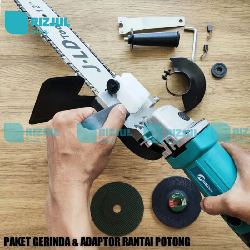 PAKET GERINDA DAN GERGAJI ADAPTOR CHAINSAW GERGAJI GERINDA MURAH