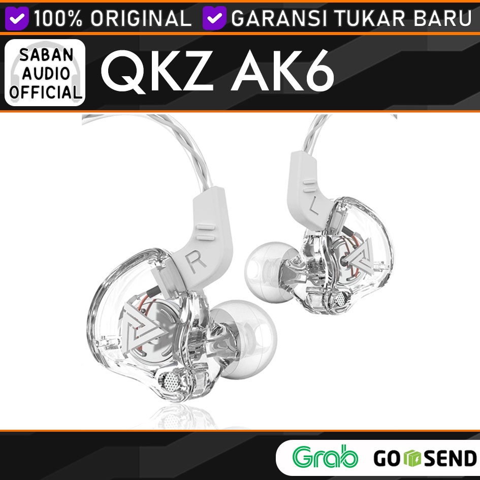 QKZ AK6 Dengan Mic Earphone Sport Dynamic + Subwoofer Bass AK6 X Ak6 Ares alt KZ EDX Pro TRN MT1 Pro CCA CRA