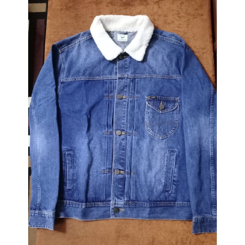 Jaket Jeans Pria Dilan Lee Original Second Bekas Size L