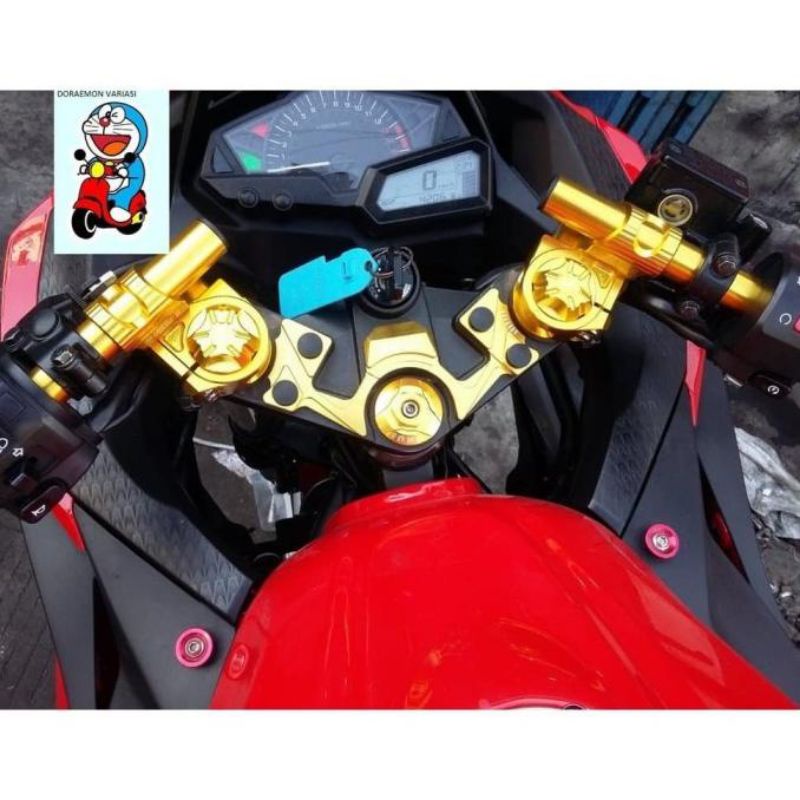 Tutup Segitiga Ninja250 Fi Ninja 250 Karbu Nui Racing Project Cover Stang ninja 250 fi ninja 250 kar