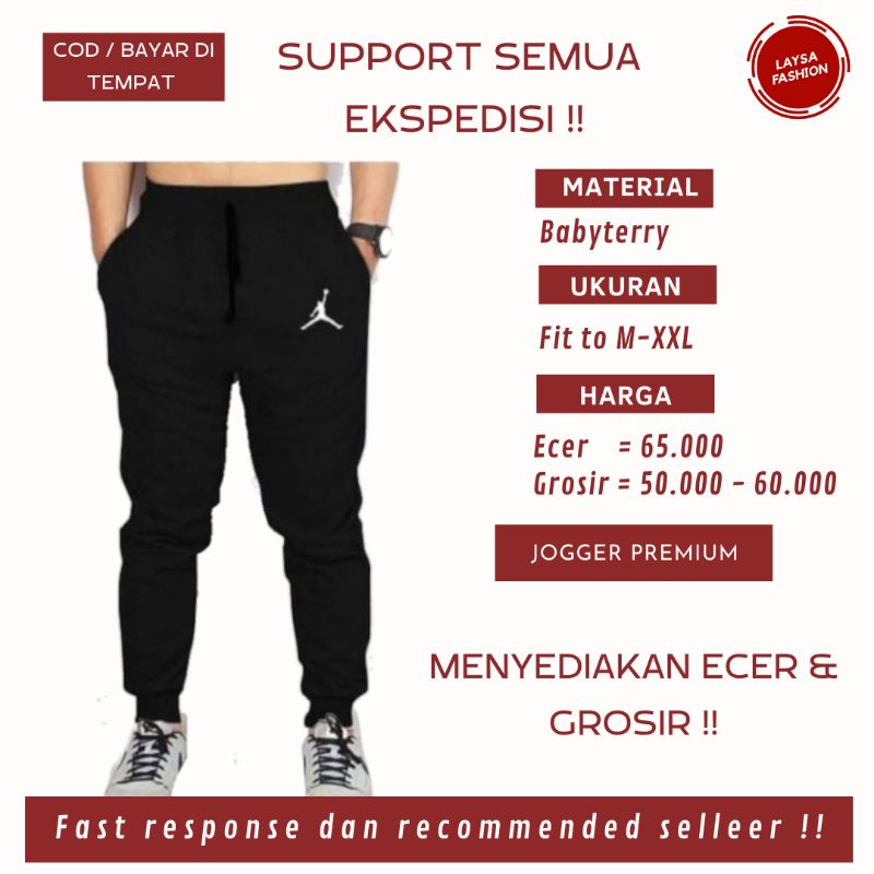 BISA COD Celana Joger Jogger Logo Jordan Training Panjang Olahraga Sweat Pants Pria Wanita Panjang Murah Celana Jogger Panjang Bahan Baby Terry Tebal Lotto Garuk Jumbo Big Size Celana Joger Panjang Celana Sweatpants Trackpants Celana Training