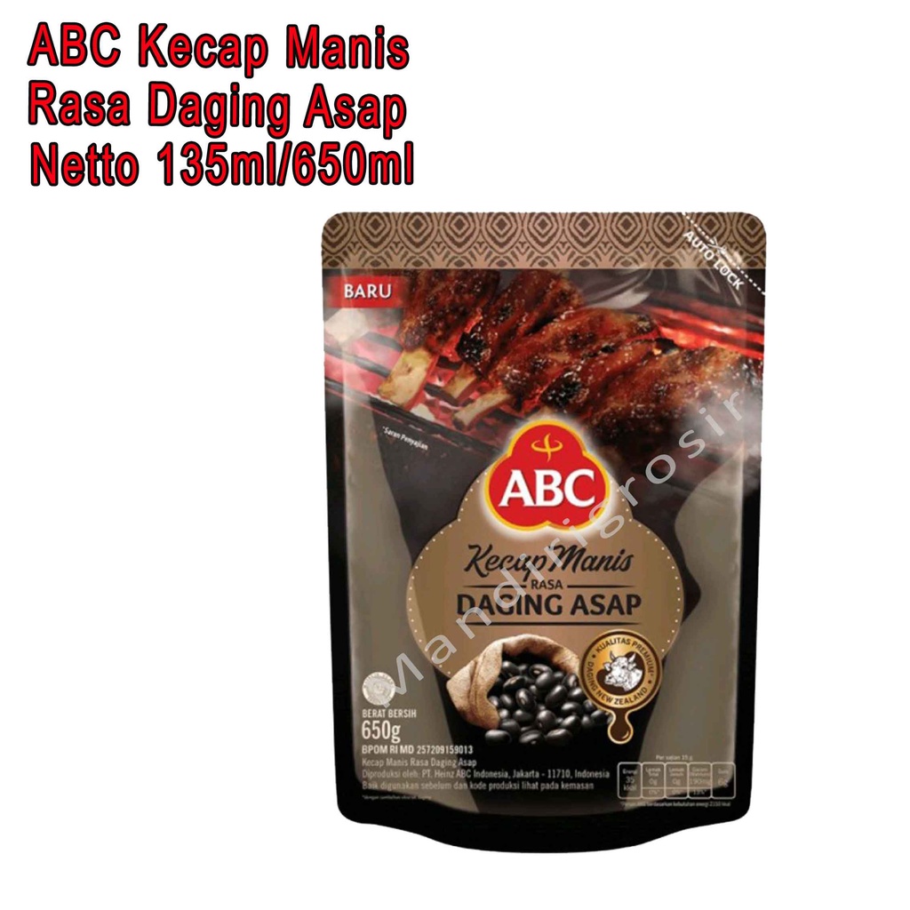 Kecap Manis *Kecap ABC * Rasa Daging Asap * 135ml * 650ml