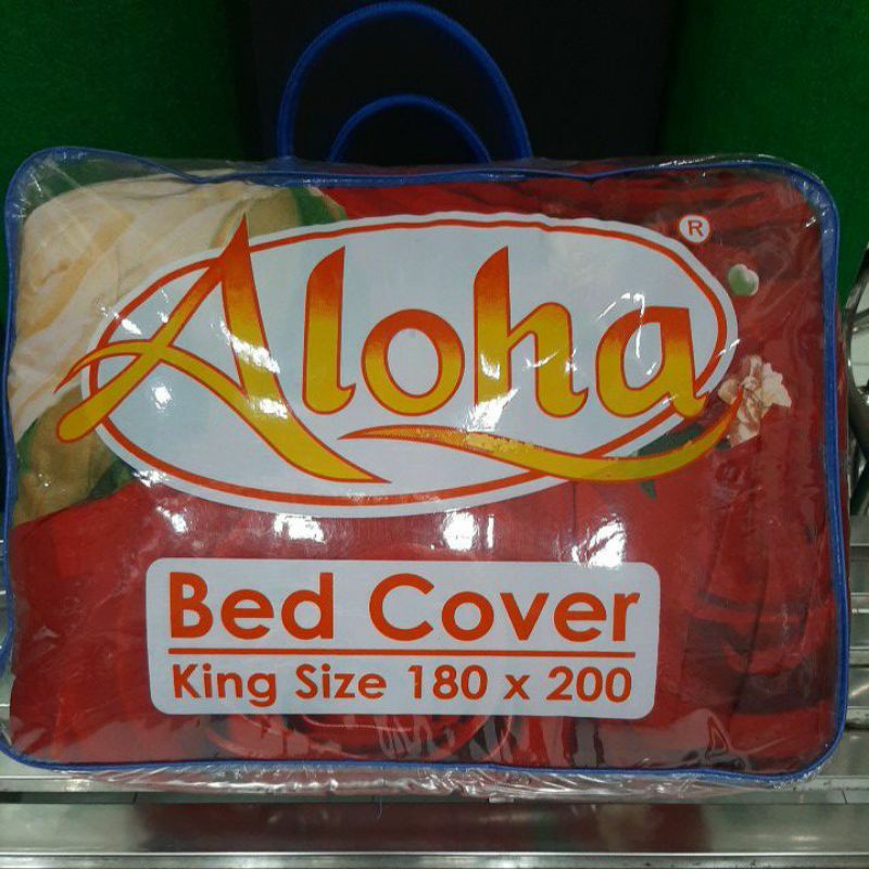 Bed Cover Aloha King Flat Ukuran 180× 200 Cm