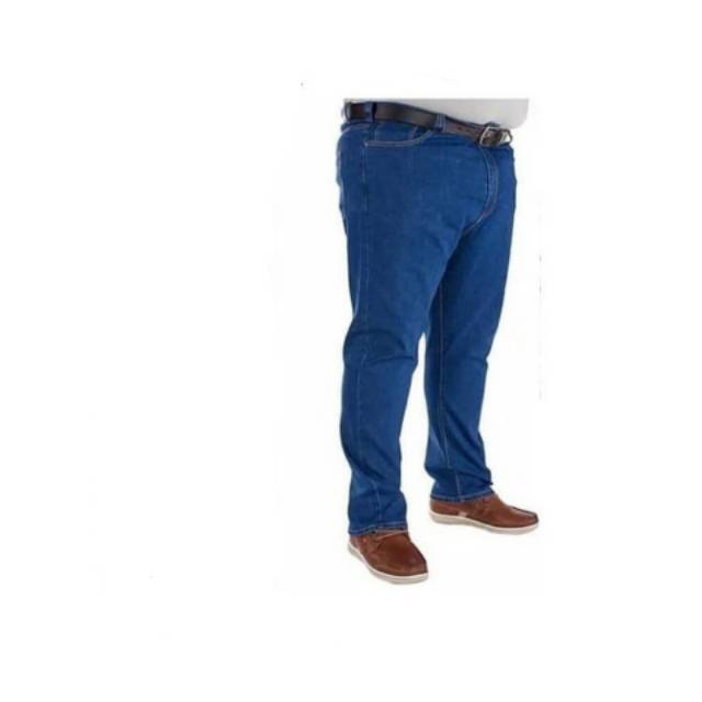  Celana  Jeans Jumbo Pria Biru  Tua  32 33 34 35 36 37 38 39 