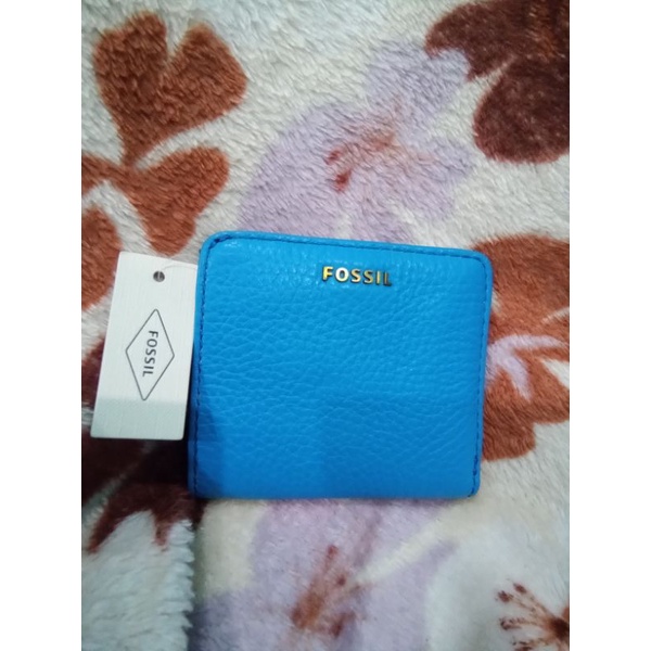Madison Bifold Cerulean Dompet Fossil Blue ORI