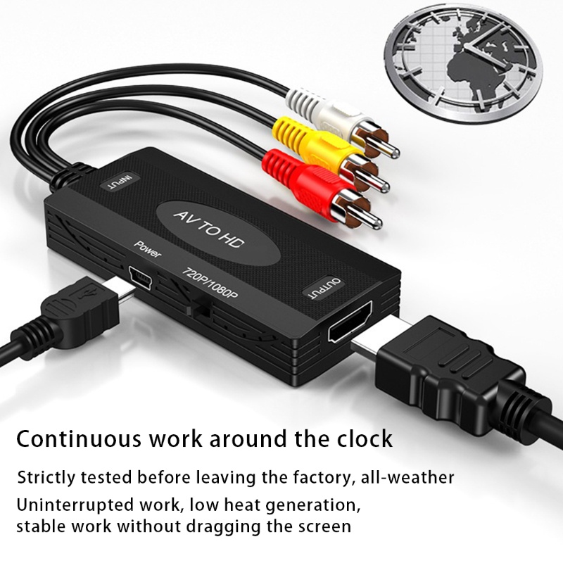 Box Adaptor AV to Converter btsg Male Support 1080P 60Hz to HDTV DVD