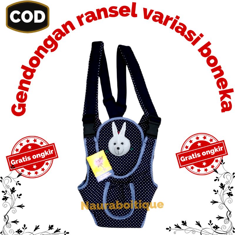 Gendongan bayi depan ransel karakter lucu / Paket hematt 4 in 1/ Gendongan baby / gendongan ring seling / gendongan bayi hipseat / gendongan baby / gendongan ransel boneka termurah