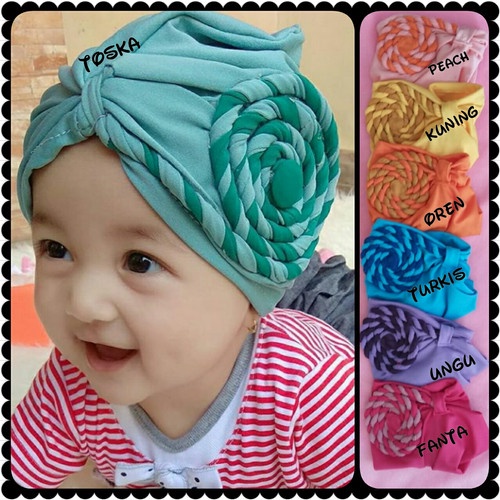 

Turban Anak Bayi Lolipop - Turban Kepang