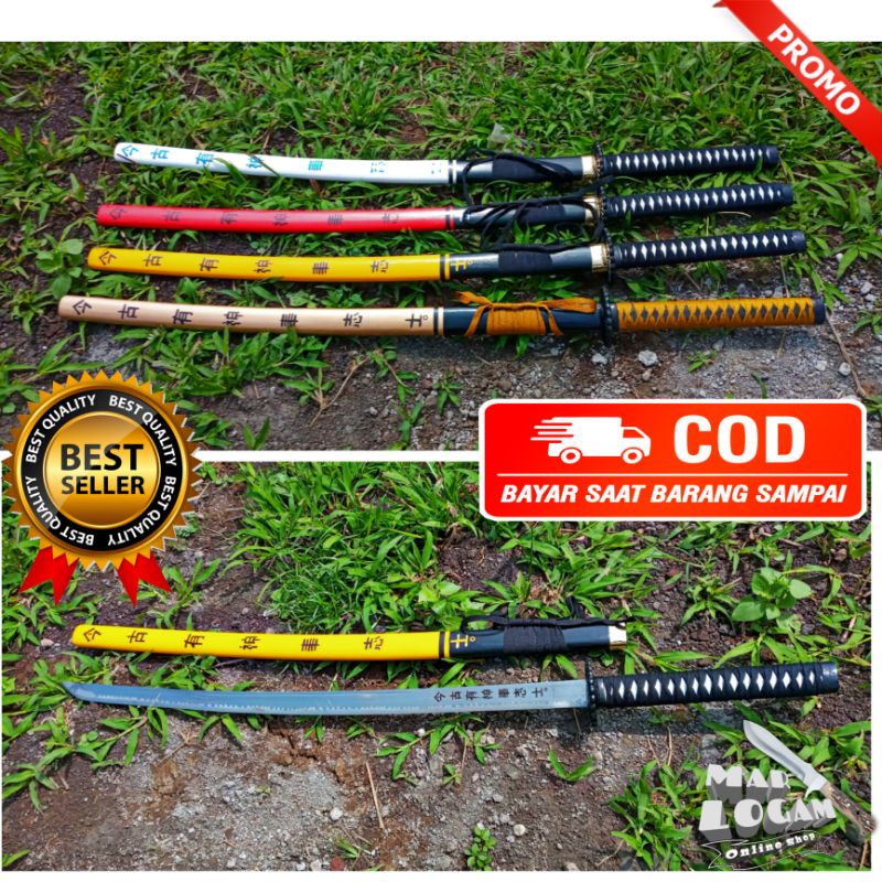 MURAH LEBAY!!! Katana ryujin thelast kanji custom varian warna samurai murah NO HABAKI!!!