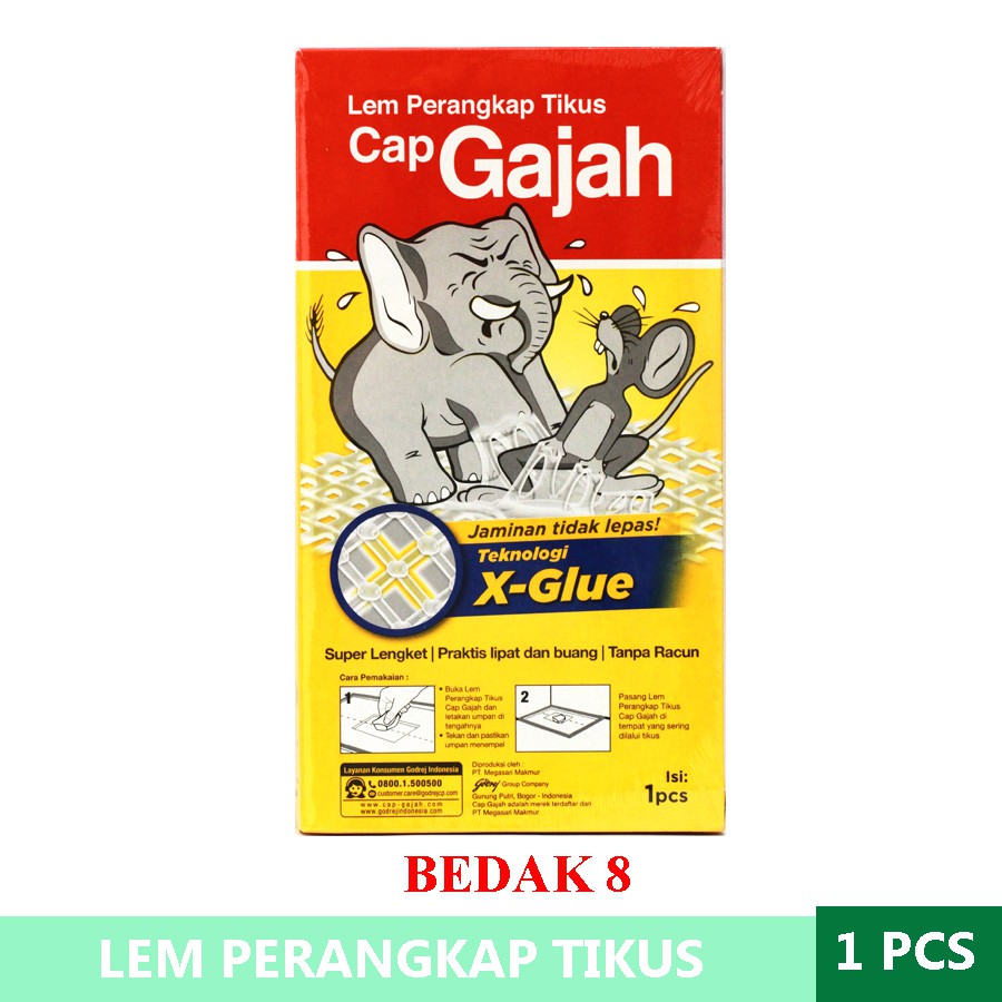 Lem Tikus Trap Cap Gajah 70 gr/ Lem Tikus Cap Gajah Papan 70 gr